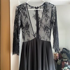 Bebe black lace dress